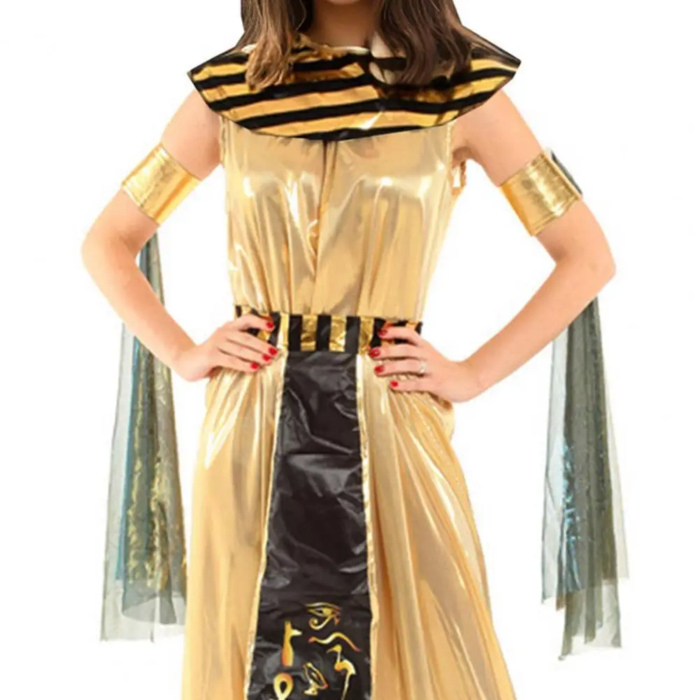 Festival Celebration Dress Queen Costume for Girls Ancient Egyptian Dress Halloween Outfit Kids Fancy Dress-up Cosplay Accessory