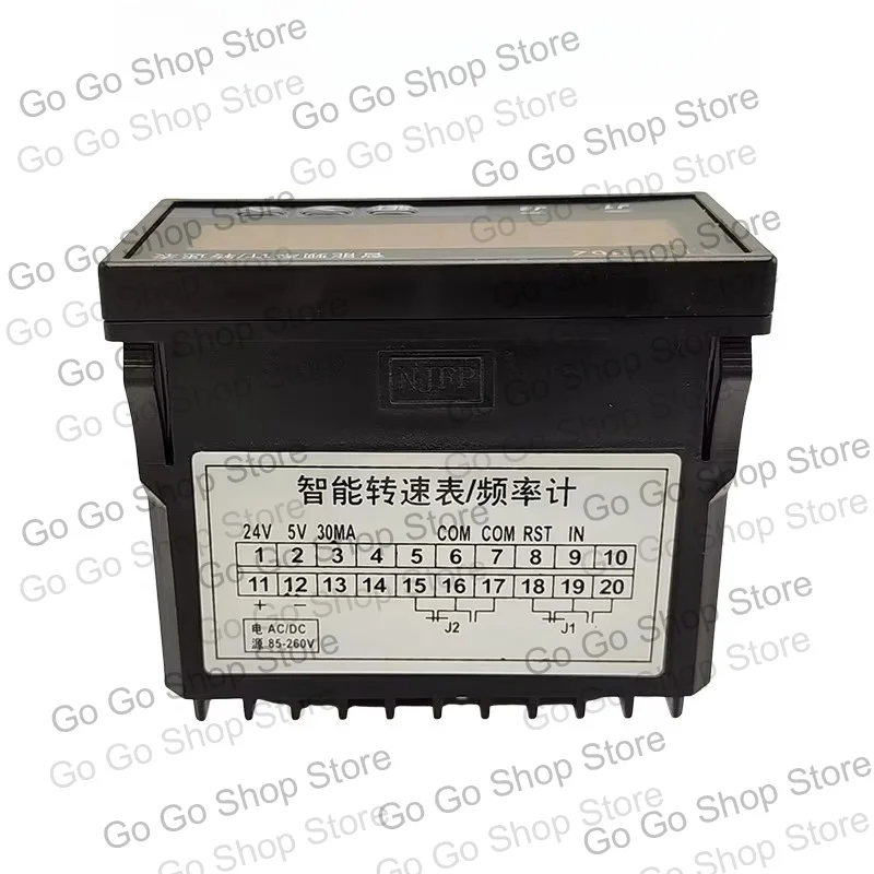 NJFP962 Digital Tachometer Upper Lower Line Control with 2 Sets of Relay Output Frequency Meter for Industrial Use