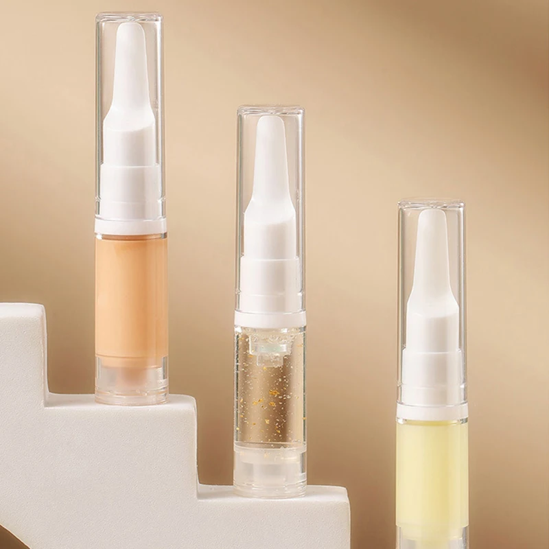 زجاجة مضخة تفريغ شفافة بدون هواء قابلة لإعادة الملء 5 مل، كريم عين لمستحضرات التجميل، حجم السفر، حاويات توزيع الشامبو وأدوات الزينة #2