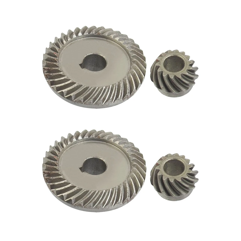 

4X Angle Grinder Spare Part Tapered Bevel Gear Set For LG Silver Metal Retail