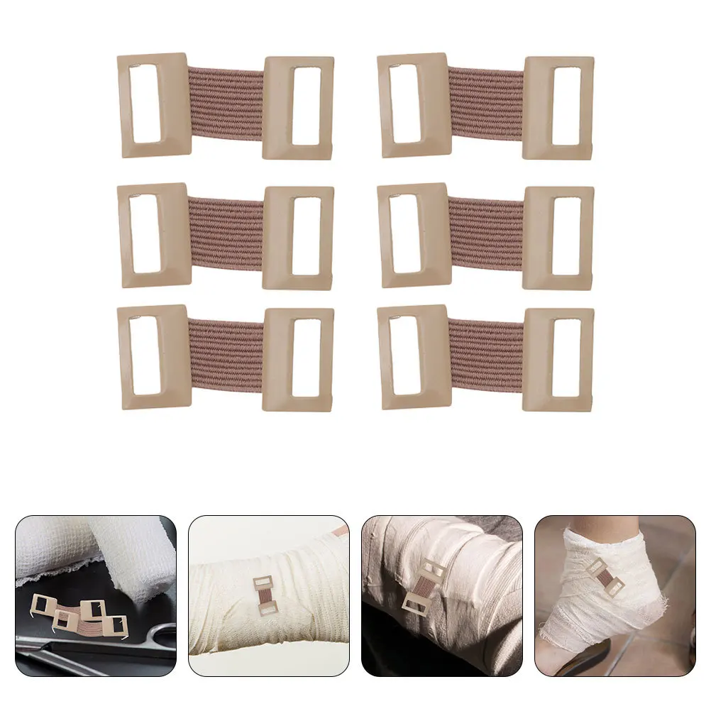 

20pcs Aluminum Buckle Bandage Strap Reusable Elastic Fastener Clips For Fixing Medical Wrap Replacement Clamp Support Hook Tool