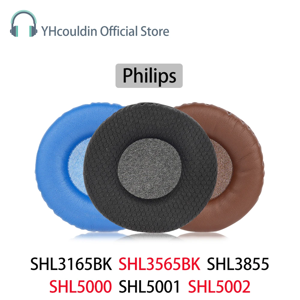 وسادات الأذن لسماعات فيليبس SHL3165BK SHL3565BK SHL3855 SHL5000 SHL5001 SHL5002 وسائد الأذن البديلة أغطية الوسادة الحمراء