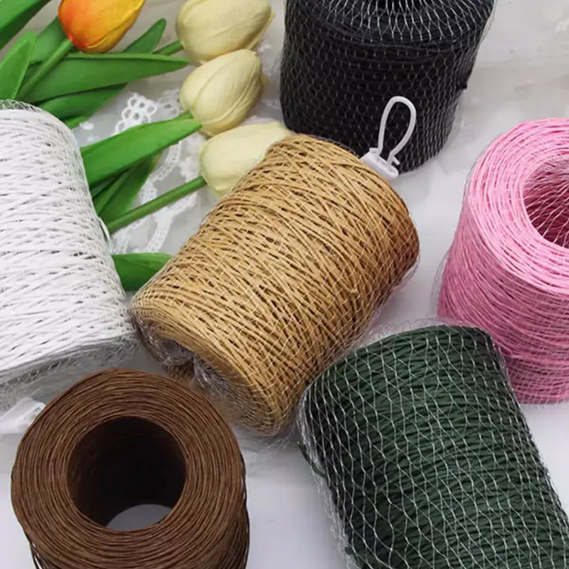 200 Meter Floral Eco-friendly Wire Flower Bundle Binding Rope Paper Wrapped Wire Bouquet Fixing Wire Diy Bouquet Accessories