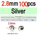 2.8mm Plata 100 piezas