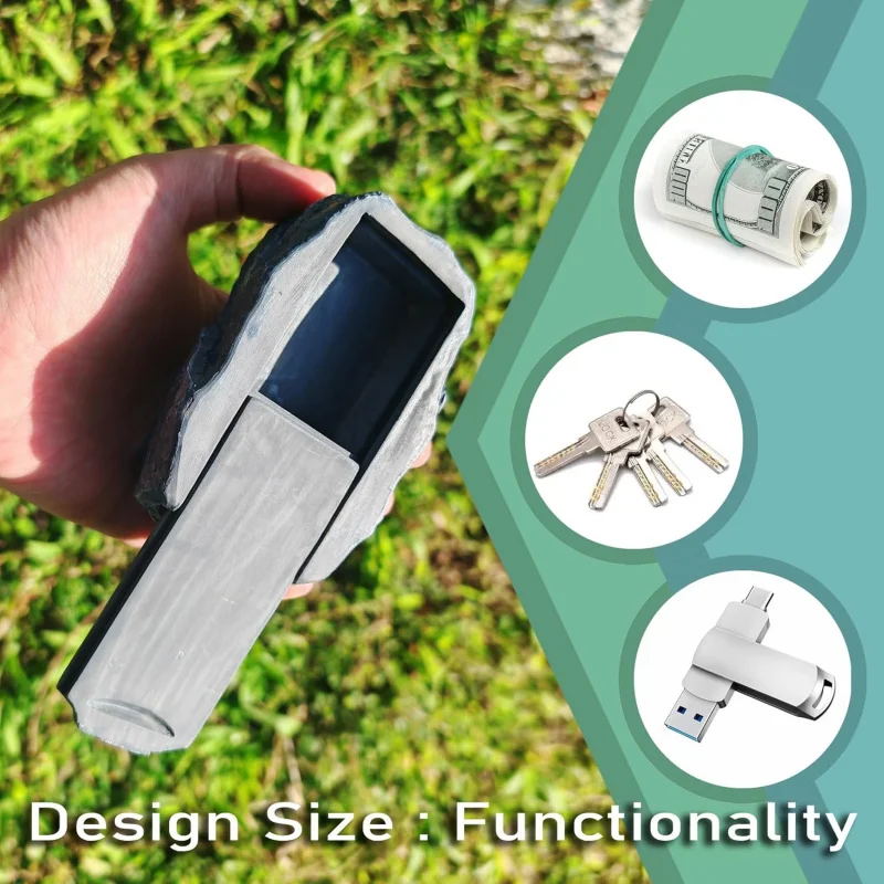 Hide a Outside - Rock - Compact Stone Design,-Protected Material - Hider Decor and Se