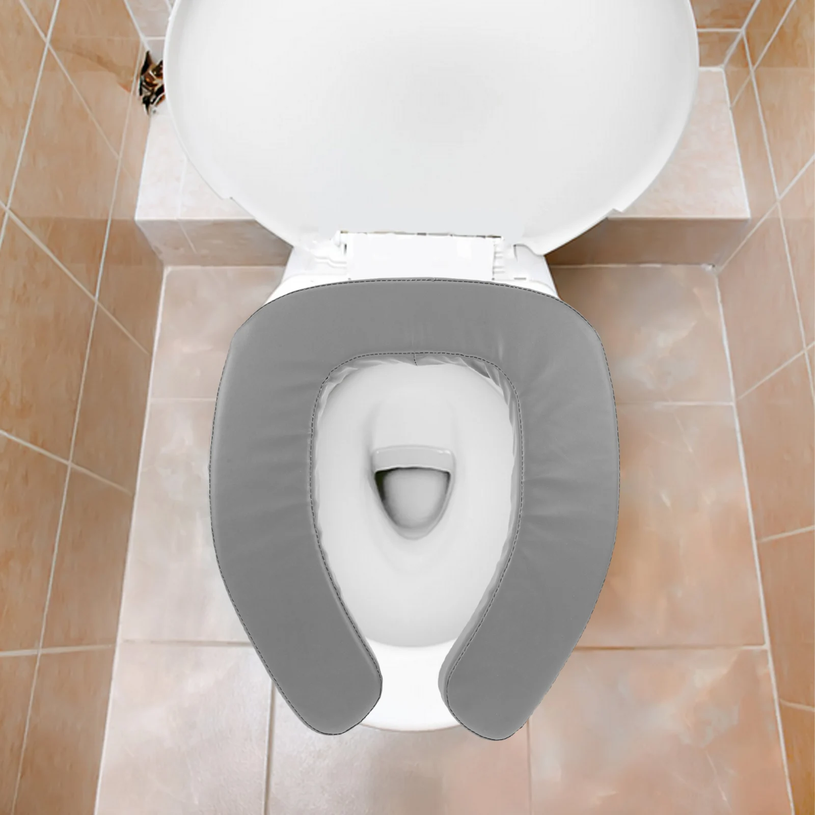 

Toilet Seat Riser for Seniors Thickened Soft Padded Bathroom Cushion Comfortable Height Increasing Pad Elderly Disabled Toilet