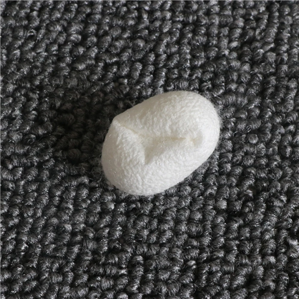 90 pz Conchiglie di baco da seta Palline di seta naturale per la pulizia del viso Cura della pelle Scrub Strumenti di bellezza Spazzola per il viso per la rimozione dei punti neri