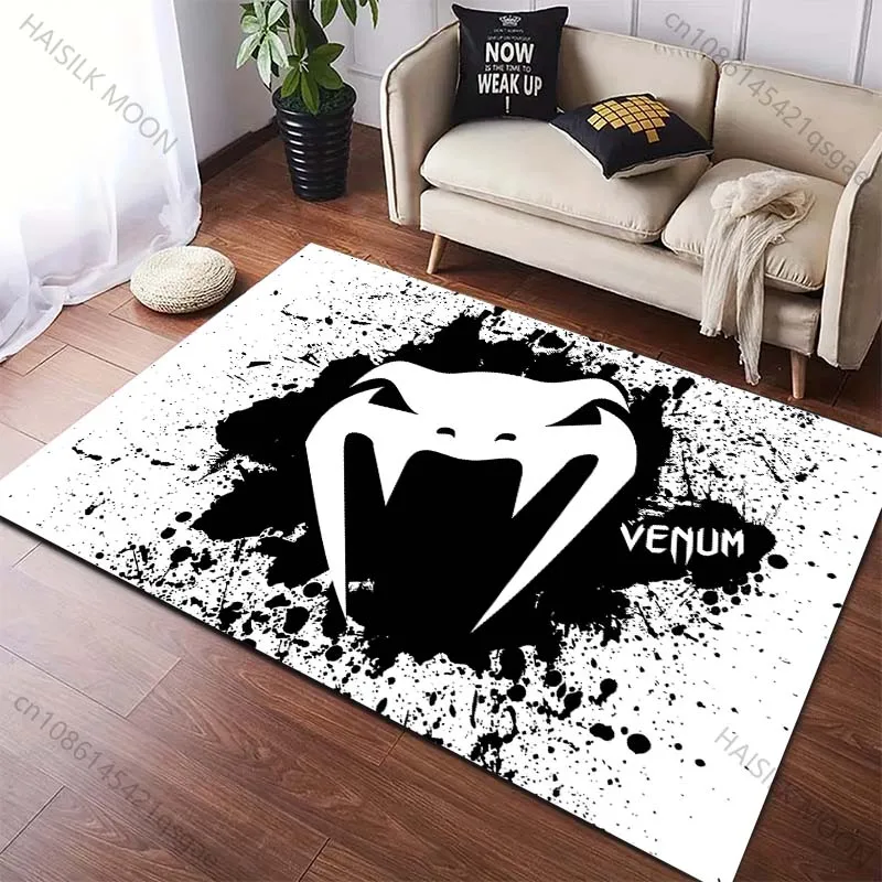 

3D-печать V-Venum Спортивный ковер с логотипом Современный домашний декор Большая площадь Прочная спальня Гостиная Диван Кабинет Дверь Нескользящий коврик Подарок