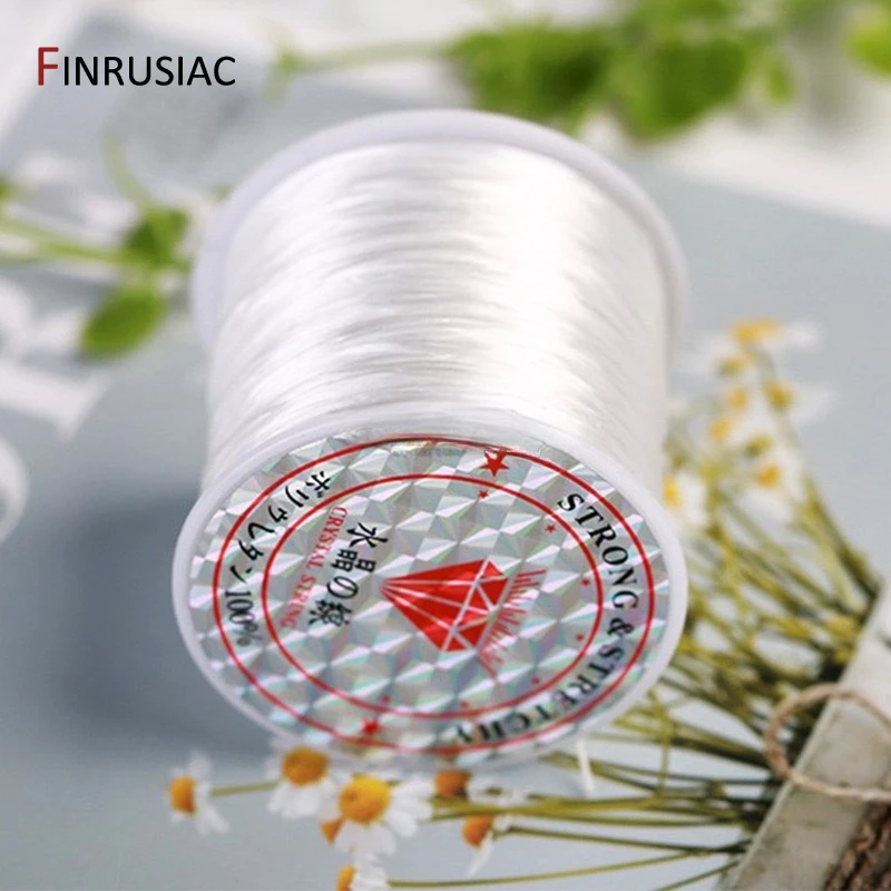 50 m/Rolle, starke elastische Kristall-Perlenschnur, 0,8 mm Schnüre, Linie für Armbänder, Halskettenherstellung, Zubehör, DIY-Perlenarmband – Detail 18