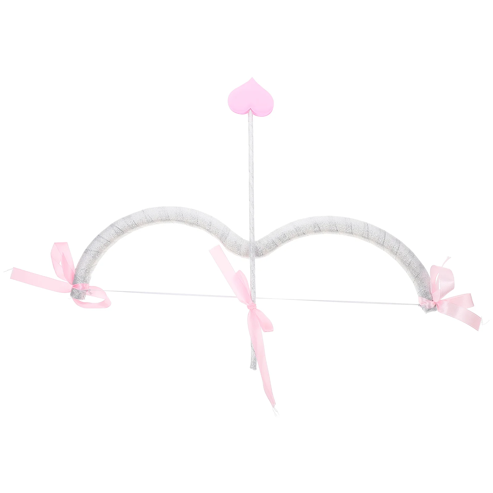 Freccia di Cupido ad arco rosa argento Miss Foam Forniture per feste di San Valentino Puntelli per costumi