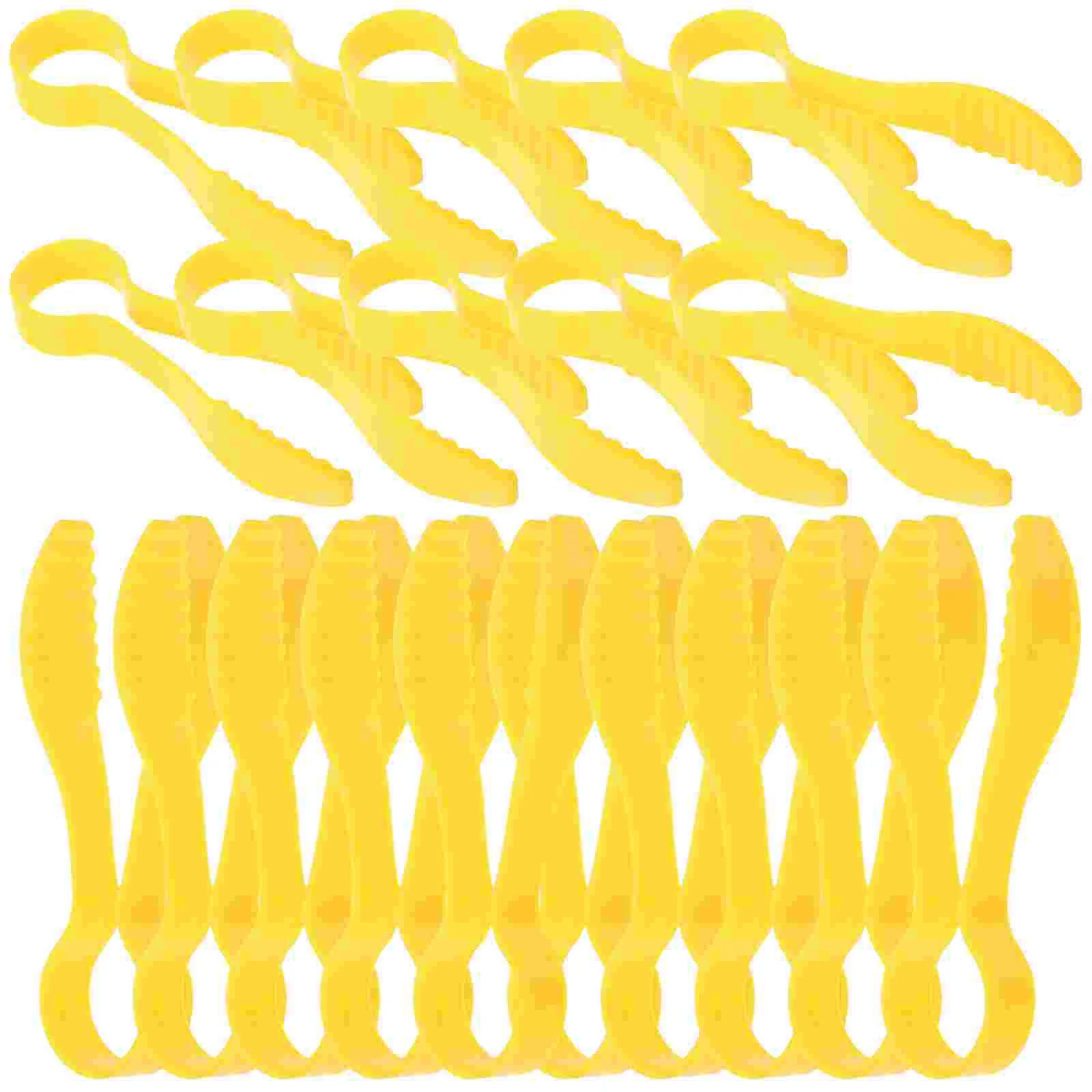 25 Pcs Beading Tools Children's Tweezers Preschool Plastic Forceps Craft Clip Early Skill Development Aids Yellow Toys Toddler