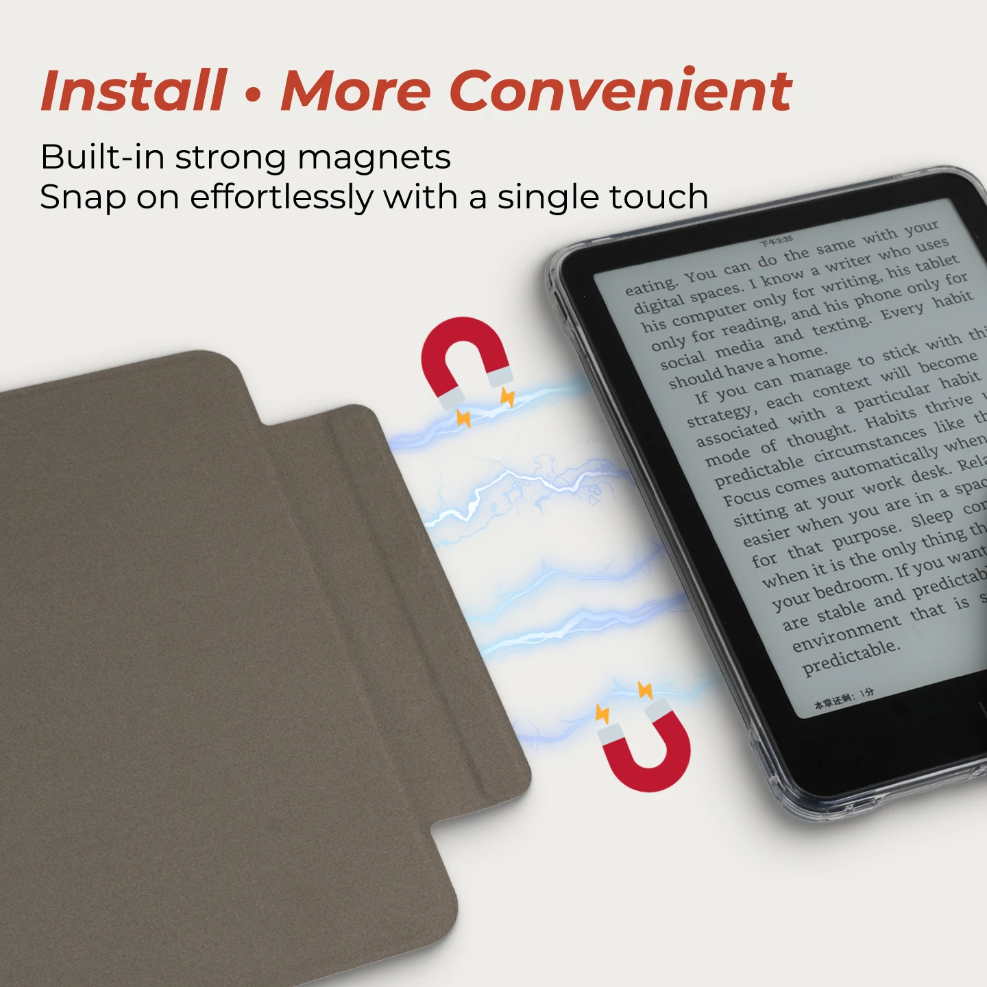 Twosheep suit for Kobo Clara BW Clara Colour Clara 2E 6 inch Case Magnetic Detachable Cover Clear Back Auto Wake Sleep Girls Sty view 3