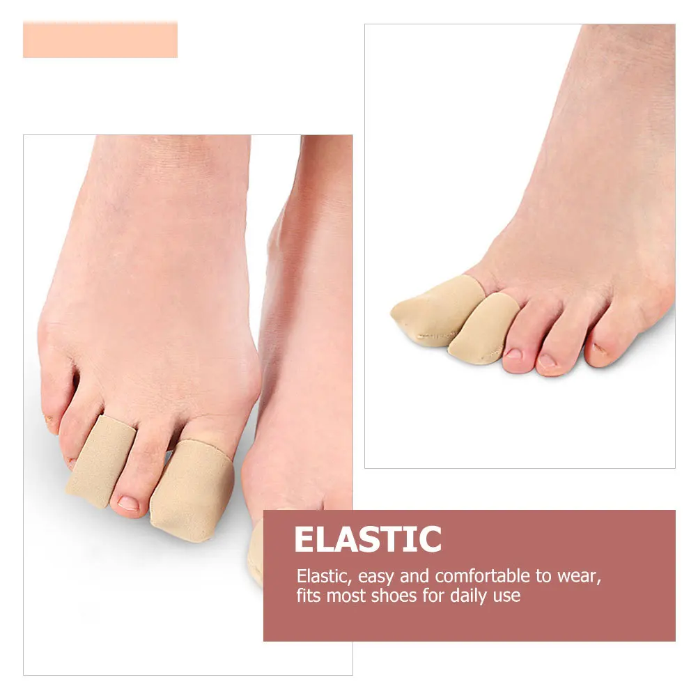 2 paia di protezioni per le dita dei piedi antiusura, foderate in silicone, copertura superiore chiusa per alleviare il dolore, maniche flessibili e traspiranti, confortevoli