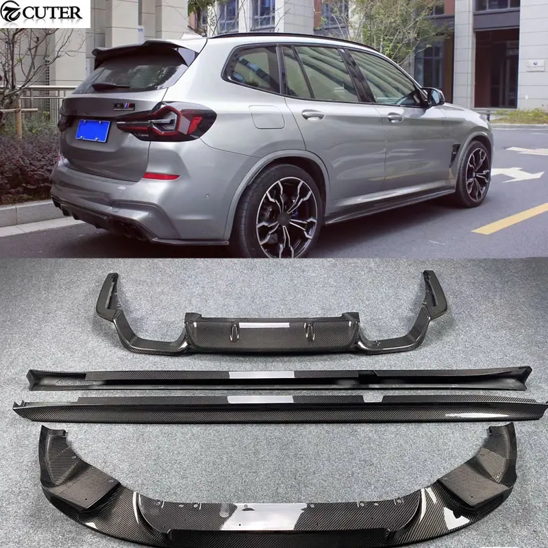 

F98 X4M Carbon Fiber F97 X3M Front Lip Rear Diffuser Side Skirts for BMW G01 X3 G02 X4 Car Body Kit 2019