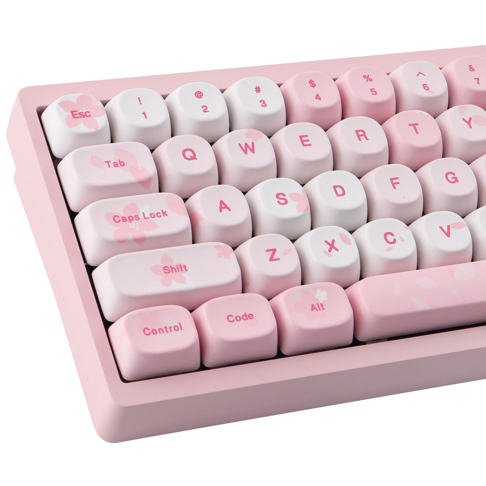 

129 keys of the Falling petals Keycaps PBT Dye-Sublimated MOA Profile For Mechanical Keyboard