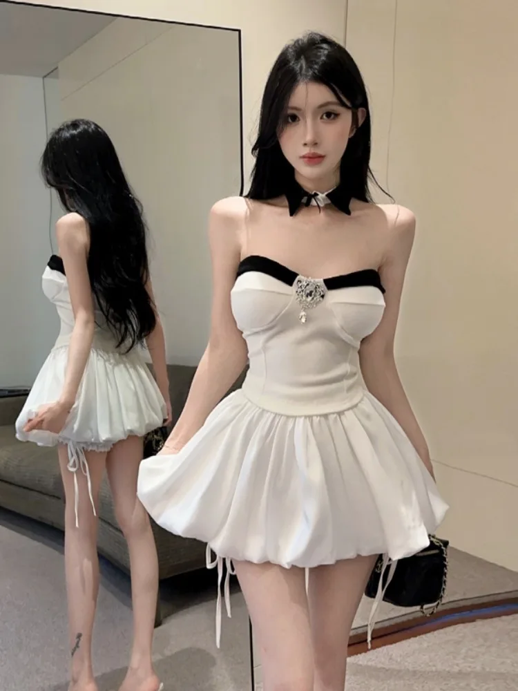 

Slimming Design High Waist Satin Crop Top And Skirt Set Women's Faion Spring Summer Autumn Winter Two-Piece Ensemble