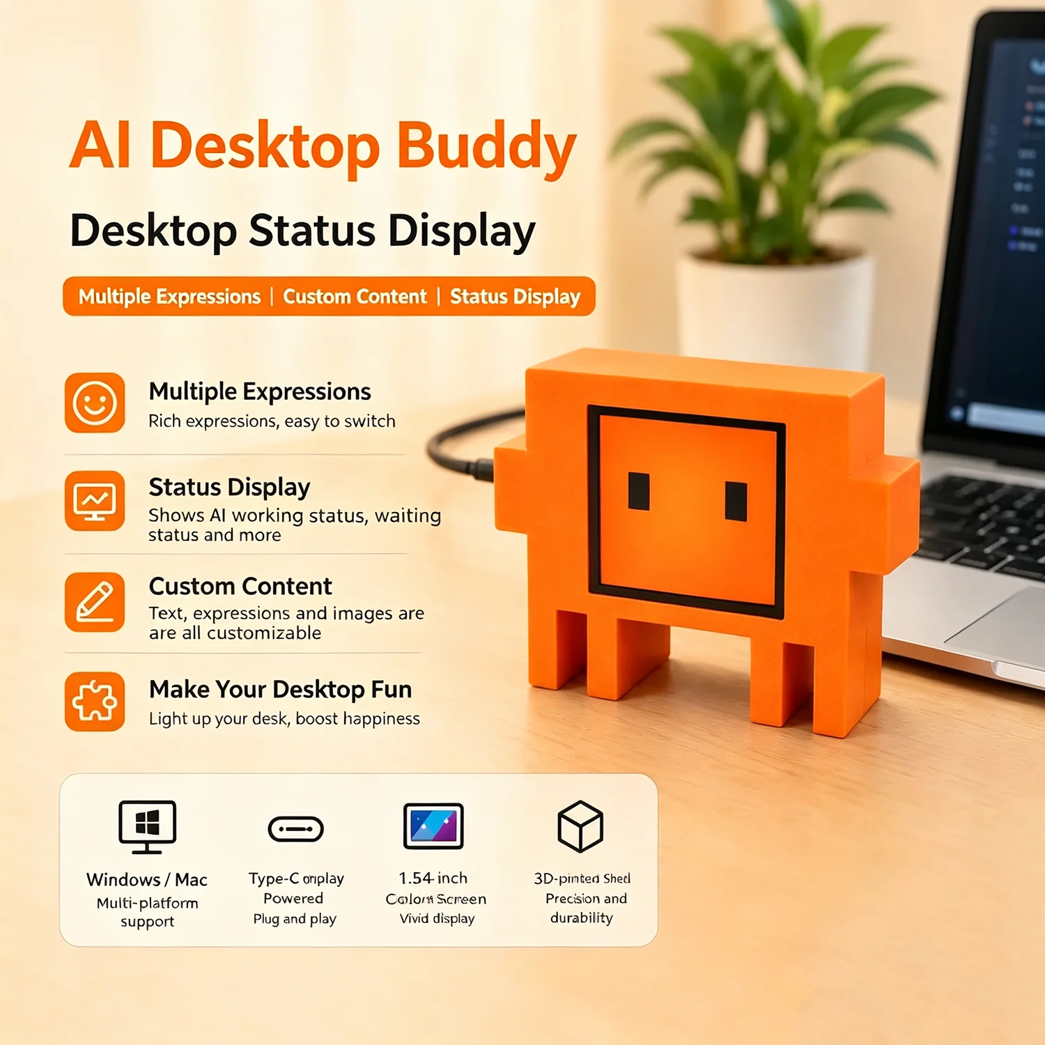 3D Printing Ai - Lampe d'ambiance IA de bureau pour