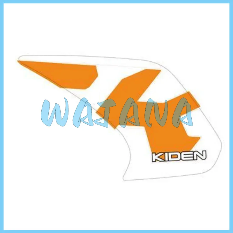 Kd150-gk Fuel Tank Left / Right Front Sticker (orange White/g/kiden/high Viscosity) 1210312-487000 / 1210312-488000