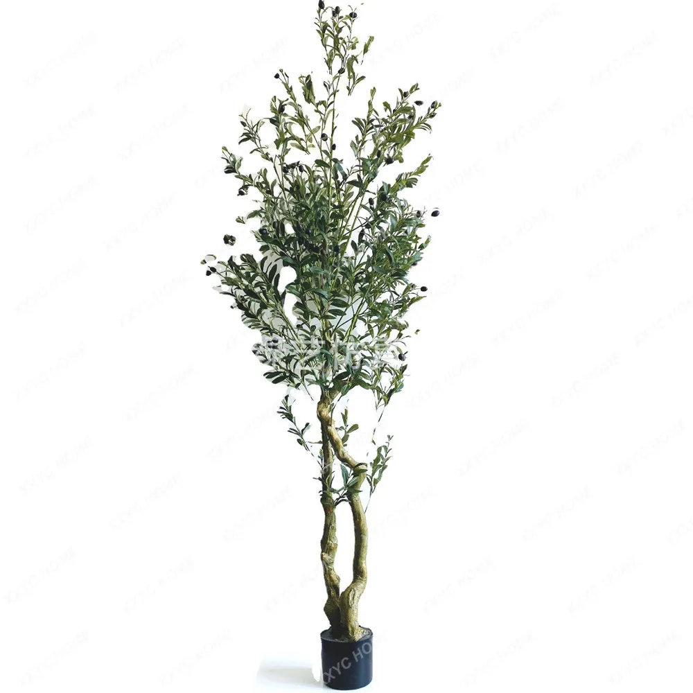 

90~210cm Artificial Olive Tree Tall Fake Plant Potted Large Faux Olive Branches and Fruits Home Office Living Room Floor Bonsai