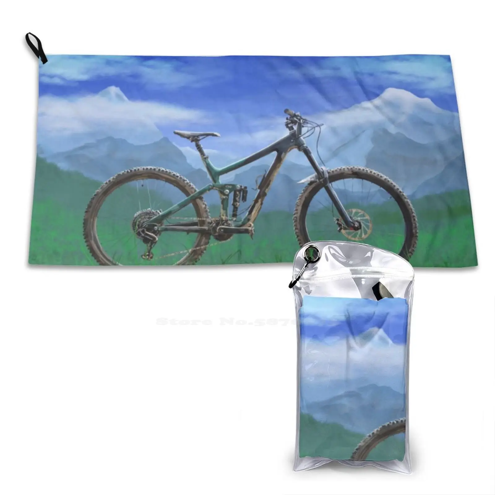 Mountain Bike Custom Soft Sport Towels Home Outdoor Biker Bmx Cross Country Downhill Bicycle Terrain Bike Mountain Bike Wheel