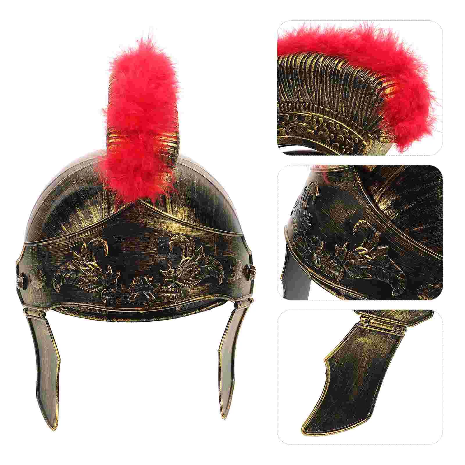 Make up Knight Ancient Roman Hat Mask Costume Pirate Headwear Plastic Men Gladiator