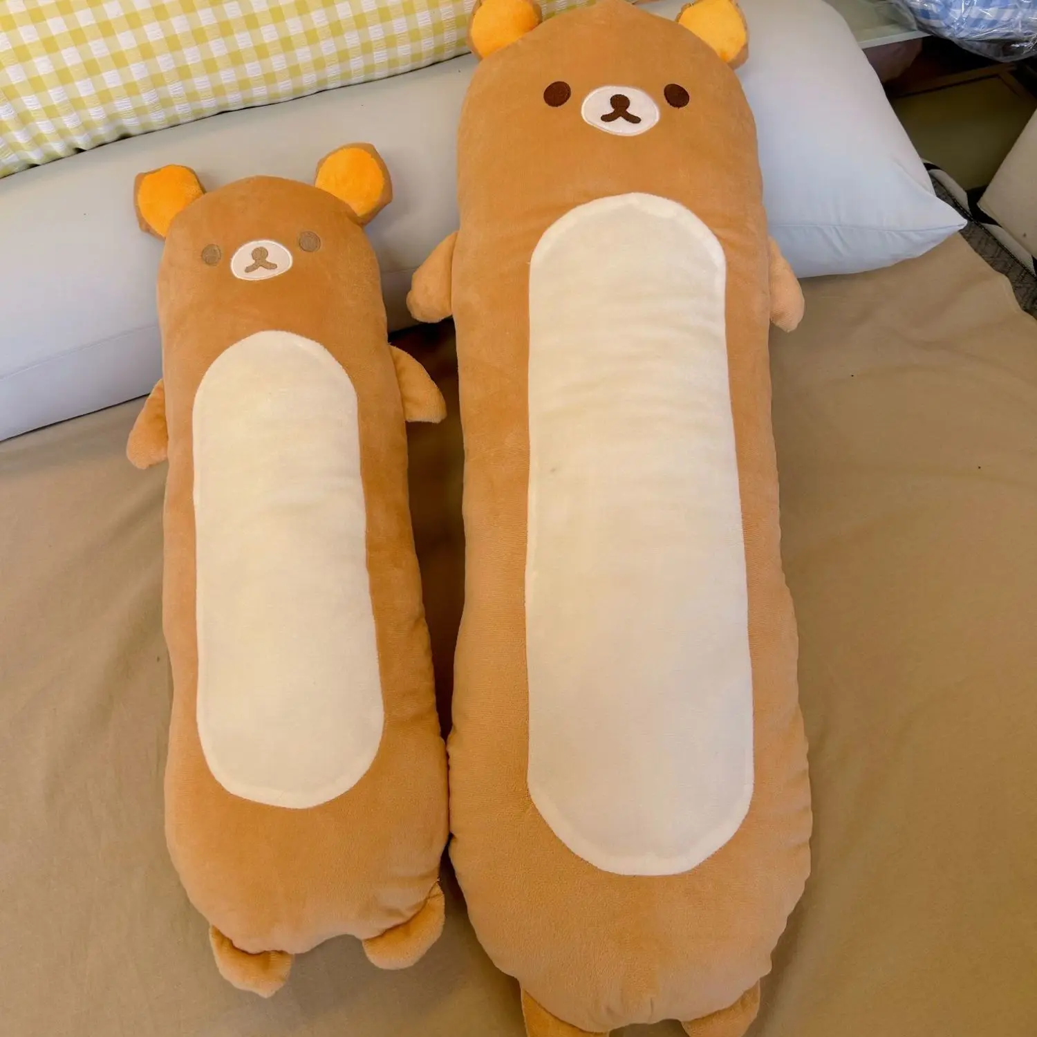 브라운 리락쿠마 롱 쿠션 80cm
