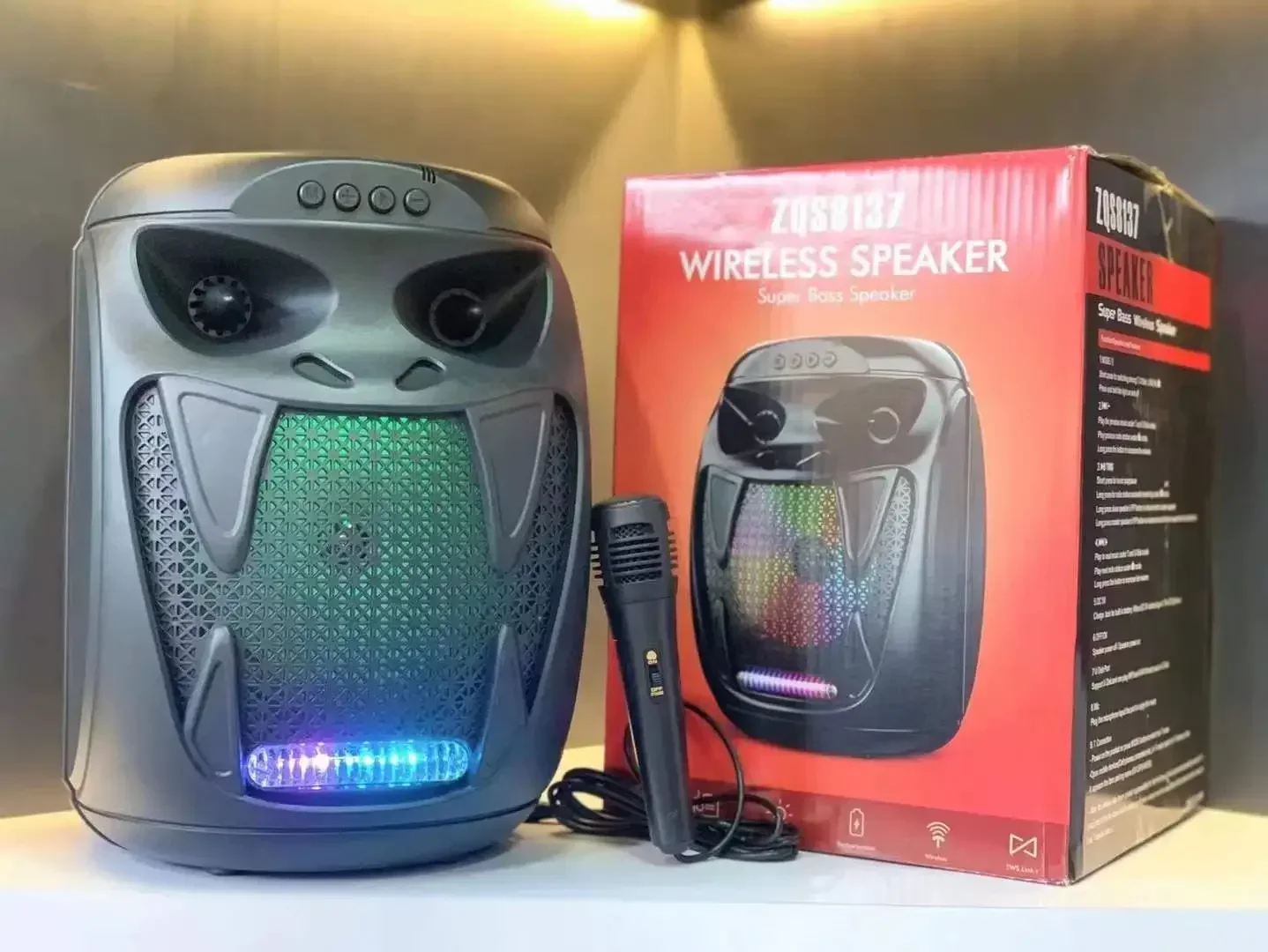 

ZQS8137 High Volume 20w 6.5 Inch Speaker Outdoor Portable Party Dj Speaker Set Subwoofer Sound Light With Led Stage Lights