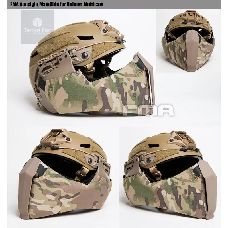 FMA Paintball Airsoft Half Face Mask Protection Helmet Rail Special for Tactical Fast/High Cut Helmet