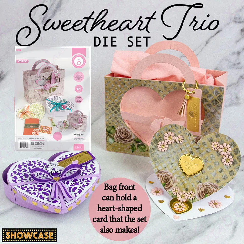 

Sweetheart Trio Die Set New Valentine's Day Cutting Dies Scrapbook Diary Decoration Stencil Embossing Template DIY Greeting Card