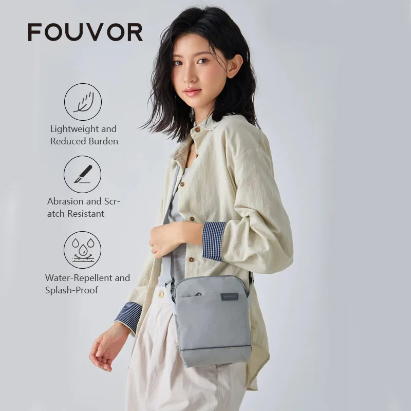 FOUVOR Women's Canvas Shoulder Bag Small Zipper Pockets Wear-Resistant Fashion Crossbody Bag Lightweight Casual Handbags 3063-01