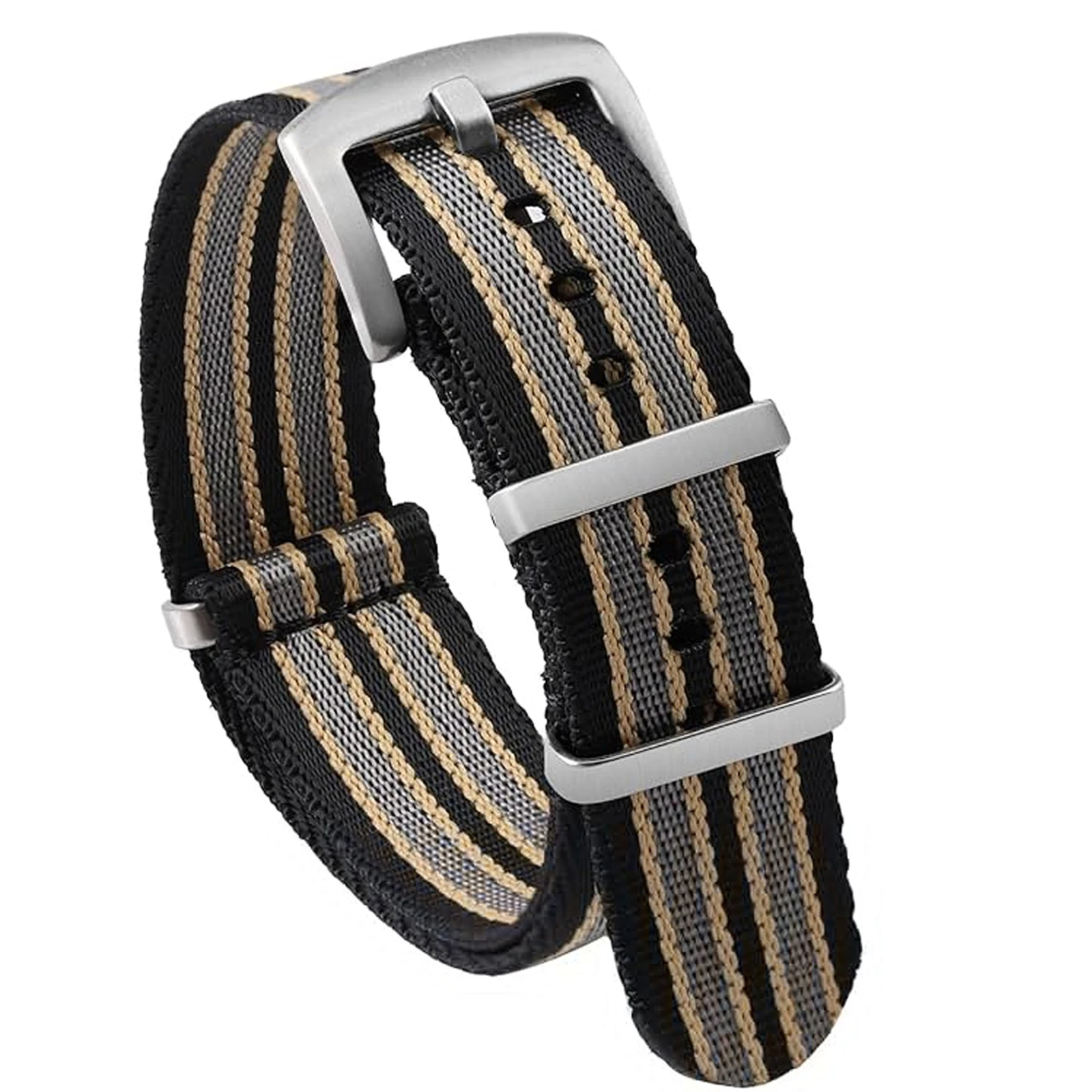 Pulseira de relógio de nylon balístico militar com fivela pesada 18mm 20mm 22mm pulseiras de relógio de nylon premium para homens e mulheres