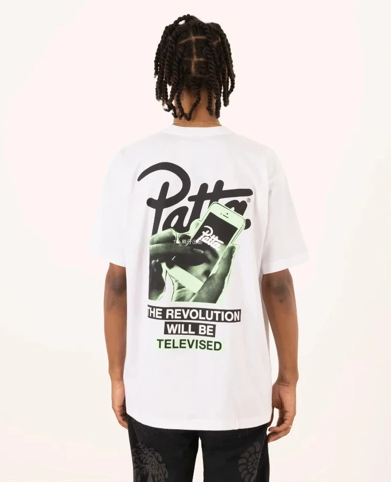 

2025 PATTA Chlorophyll 20 Years Anniv T-shirt Black Unisex Fashion Street Wear Skin-friendly Soft Breathable Sports