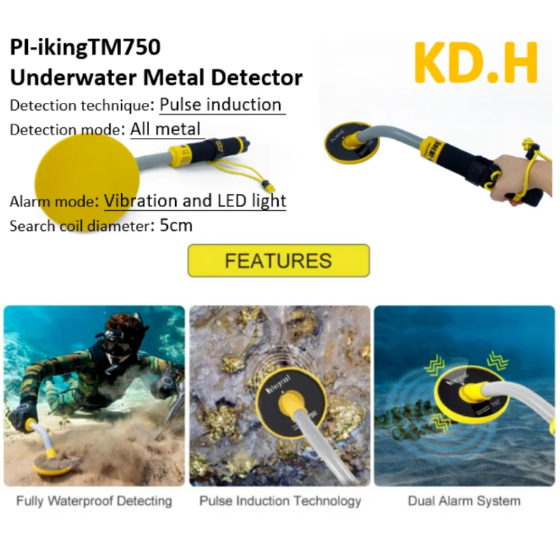 Pinpointer PI-iking 750 Subacqueo A Induzione Di Impulsi – Metal Detector Per Ricerca Oro