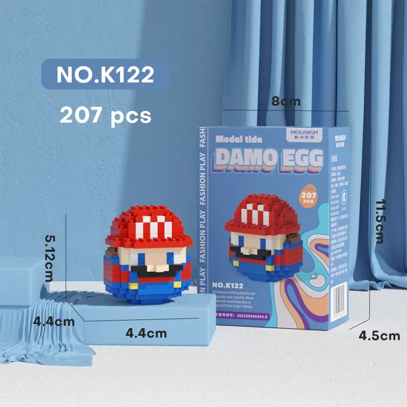 Super Mario Cartoon Block Action Figure Puzzle Compatible with LEG Jigsaw Toy Anime Peripheral Mario Modal Children\'s Toys Gifts