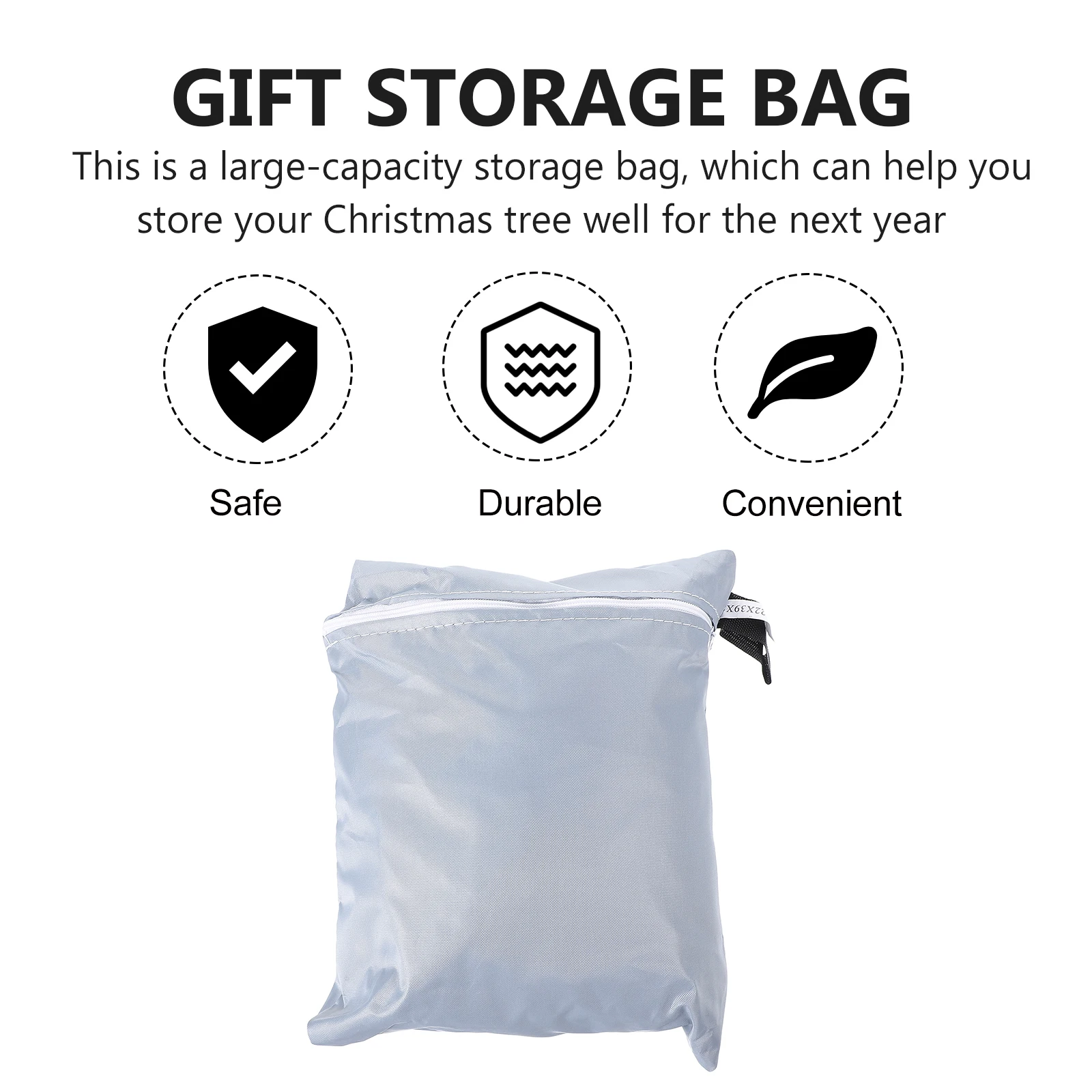 

Christmas outside Decor Tree Storage Bag Xmas Pouch Home Dust-proof Grey Furniture