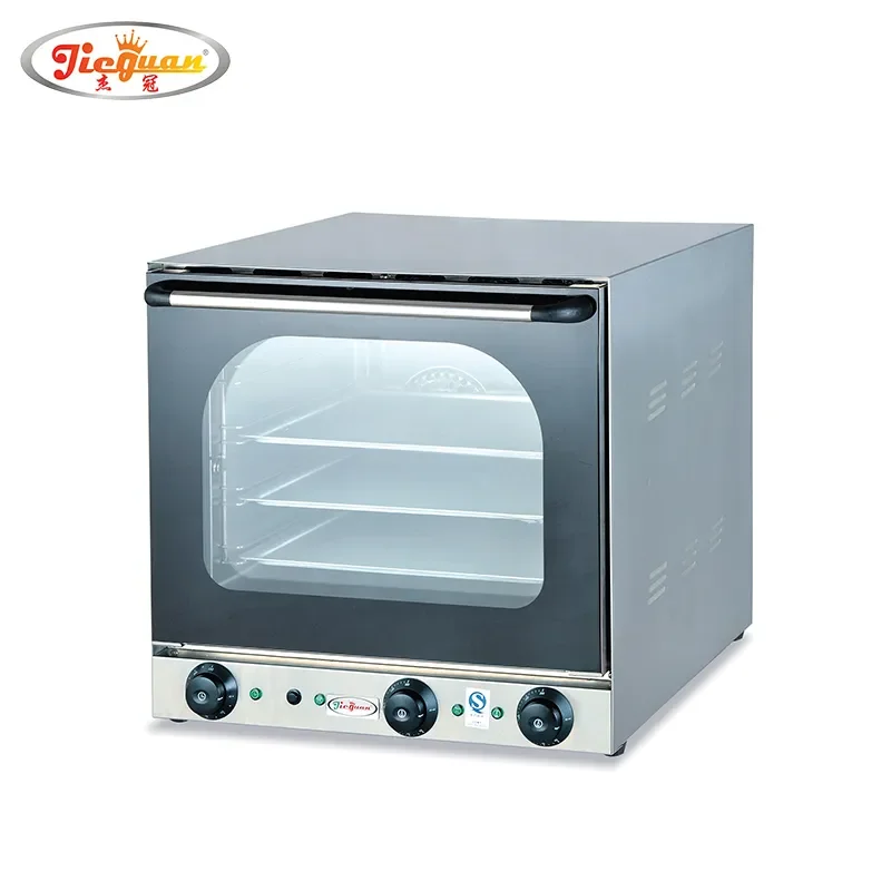 Wholesale Electric CE Counter Top Hot Air Circulation Function 4 Trays Cake Baking Bakingbread Pizza Toaster Perspective