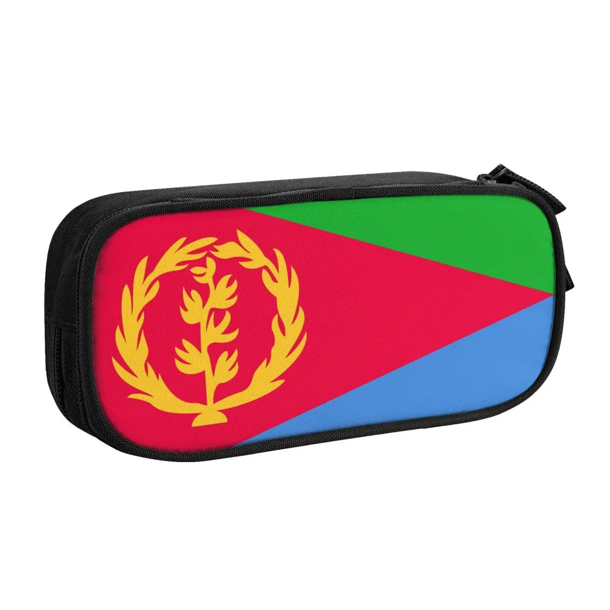 Customized Eritrea Flag Pencil Case for Boys Gilrs Big Capacity Pen Box Bag School Accessories