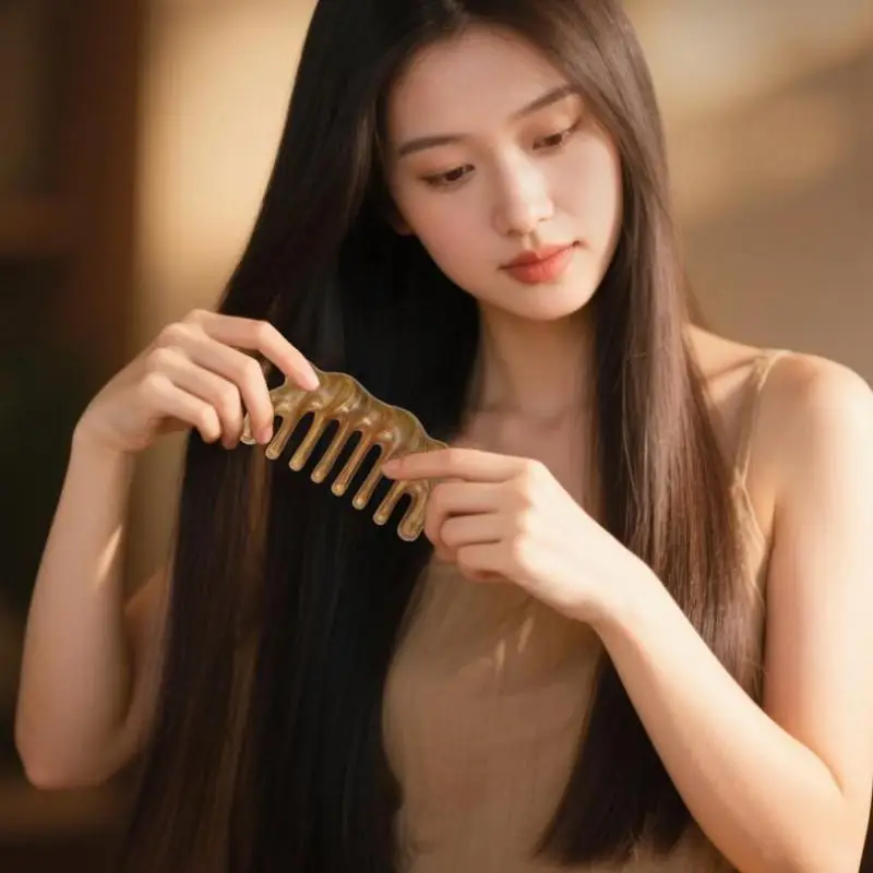

⭐Sandalwood Wide Tooth Guasha Scraping Body Massage Wood Meridian Massage Comb Head Face Scalp Gua Sha Massager Natural Facial