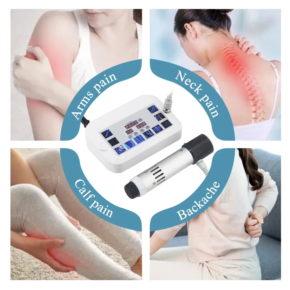 Fisioterapia Shockwave Therapy Machine 300MJ Shock Wave Massager para tratamento de ED Aliviar a dor na cintura New Tech Handle Massager