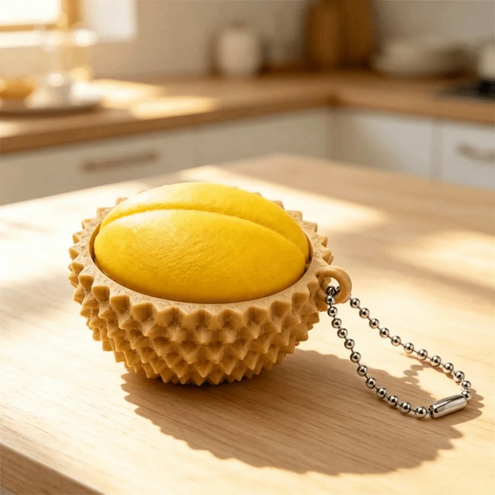 Simulation Fruit 3D Printed Keychain 3D Printed Simulation Vegetables Fidget Keychain Food Shaped Cute Reduce Pressure Keychain