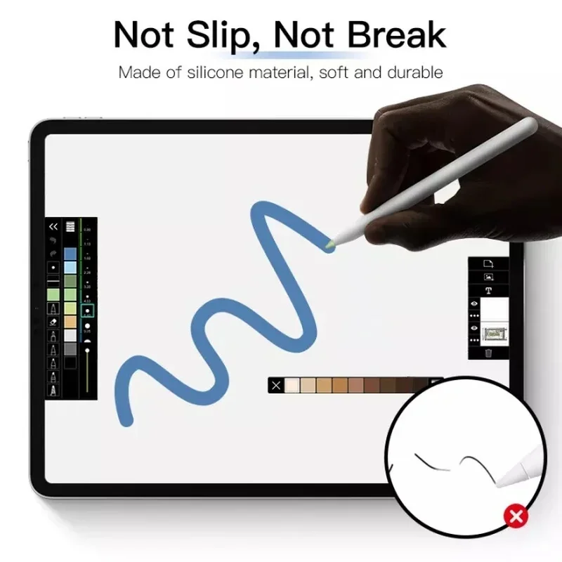 For Apple Pencil Tip Silicone Protective Cover Case For Apple Pencil 1st 2nd Gen Nib Protector Covers Soft Stylus Pen Tip Cap