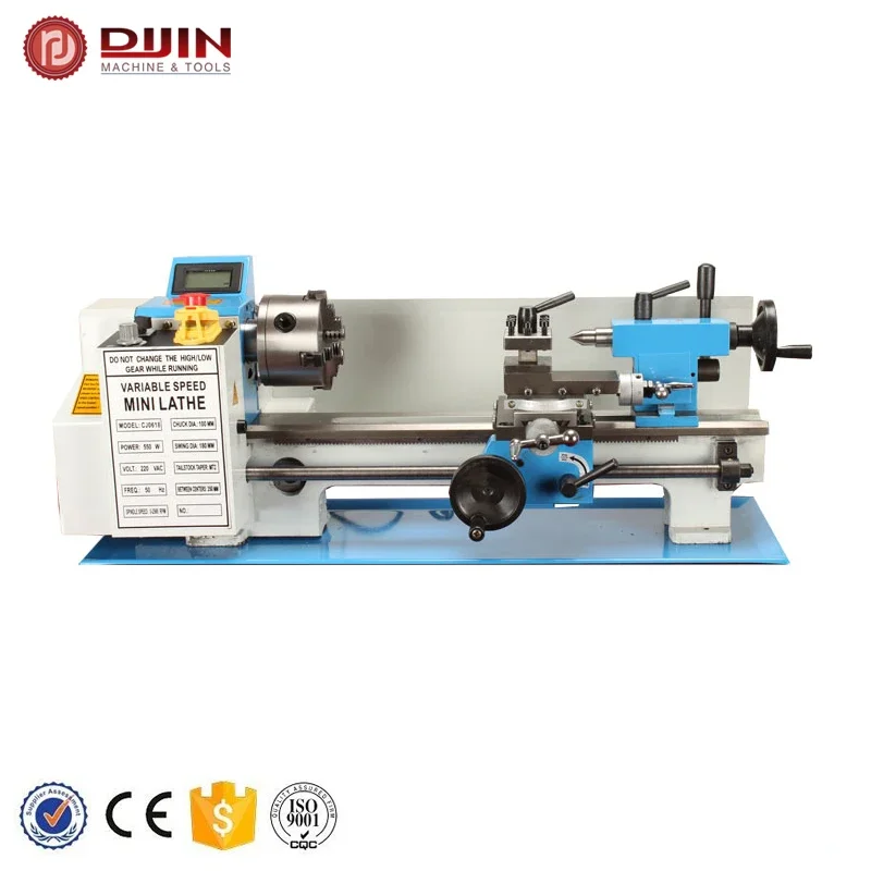 hobby mini lathe 7x14 metal gear  small bench lathe BHC0618 spindle bore 32mm  550W factory directly sell