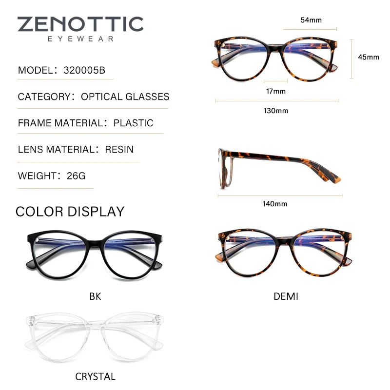 ZENOTTIC Butterfly Anti-Blue Light Computer Gaming Glasses Women Cat Eye Glasses
