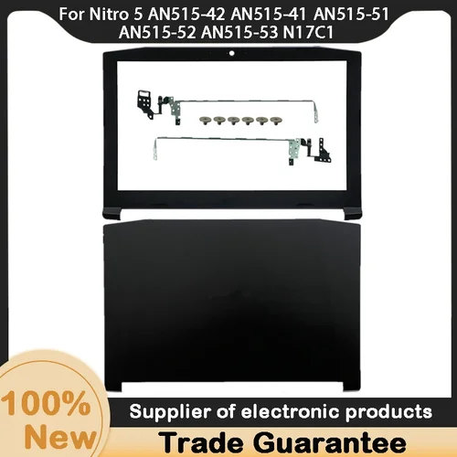Imagen 1 del producto Cubierta trasera LCD para Acer Nitro 5, AN515-42, AN515-41, AN515-51, AN515-52, N17C1, funda frontal, bisagras de pantalla, novedad