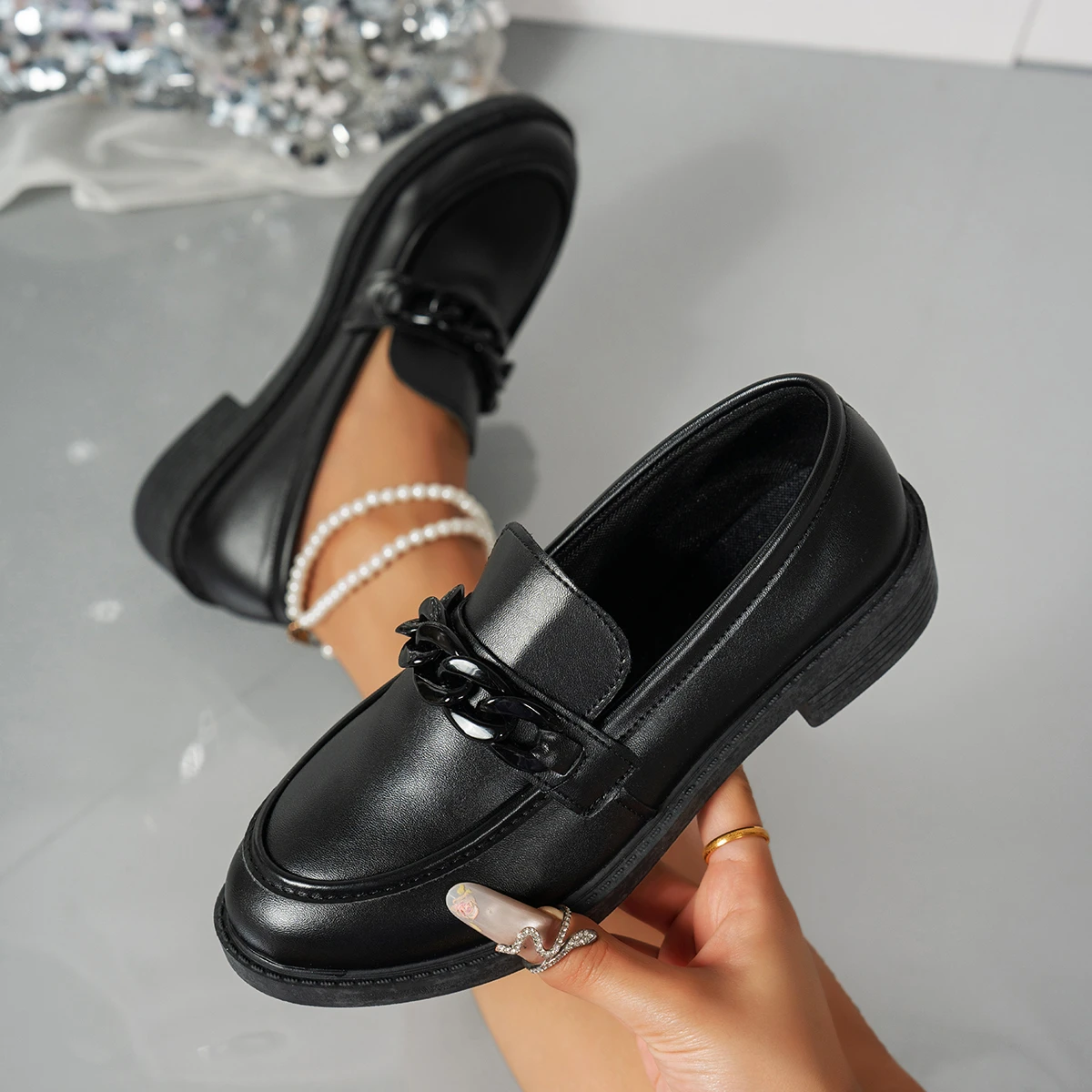 Mode Neue Bequeme frauen Einzelnen Schuhe Frühling und Herbst Heißer Verkauf Elegante und Sexy Runde Kopf Platz Ferse Casual schuhe