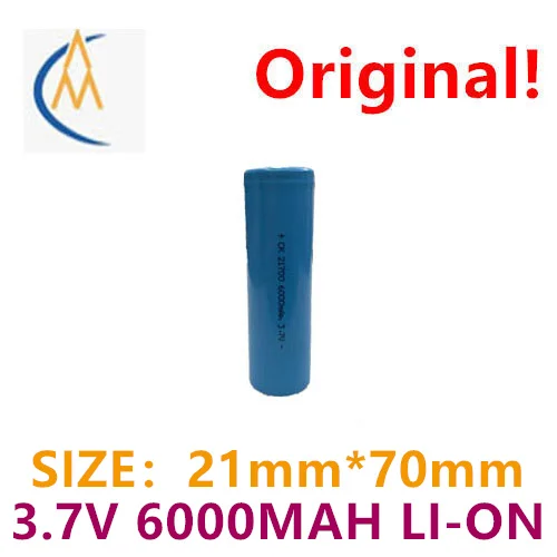 buy more will cheap Brand new genuine 3.7V polymer lithium rechargeable battery 21700 6000mAh flashlight equipment flat head
