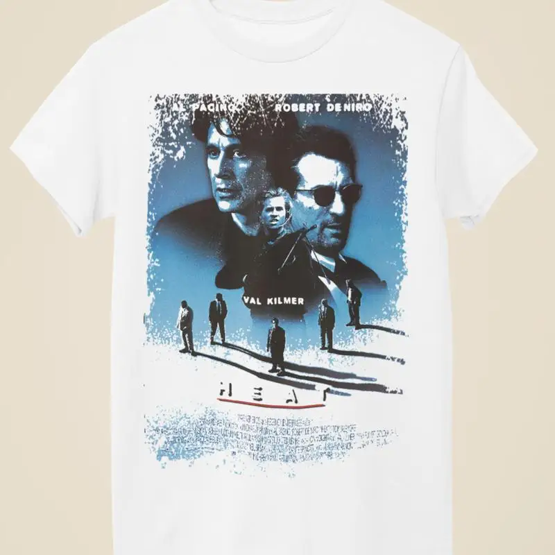 

Белая футболка унисекс в стиле Heat Movie Poster