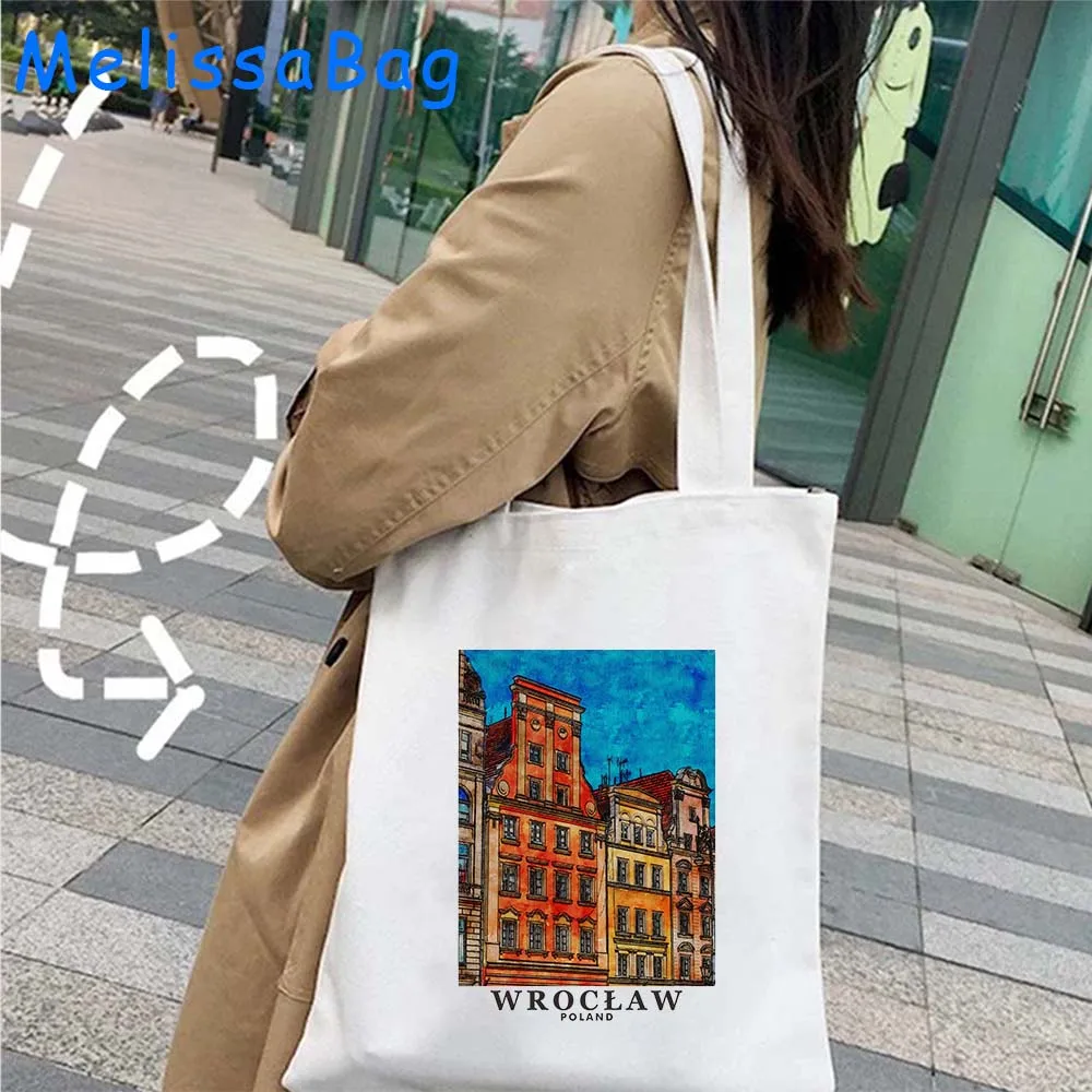 Amsterdam New York Munich Florence Rome Budapest Santorini Vatican Venice Athens Architectural Painting Canvas Tote Bag Handbags