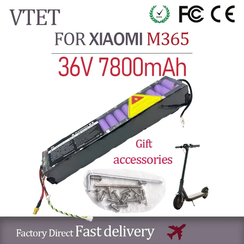 

2025 NEW Suitable for Xiaomi M365 M356 M356Pro with Original 36V 7800mAh Battery 18650 Lithium-ion Battery Pack Upgrade BMS