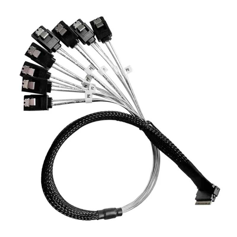 Data Center Expansion with Slimline SAS4.0 SFF 8654 to 8Port MiniSAS SFF 8087 Cable, 50cm Length for Fast Speed Connection